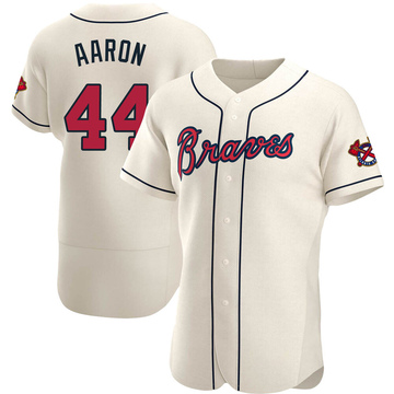 Hank Aaron Youth Atlanta Braves Alternate Jersey - Cream Replica