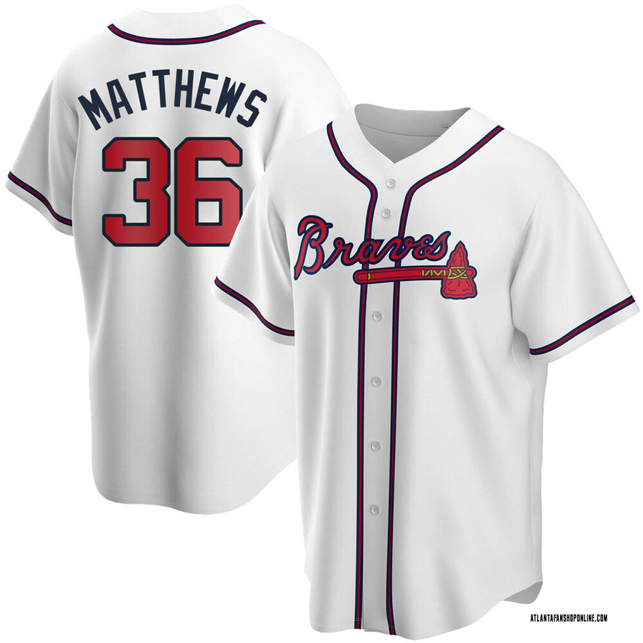 MLB Team Apparel Majestic Atlanta Braves TYLER MATZEK Baseball Jersey Shirt  NAVY All Sizes